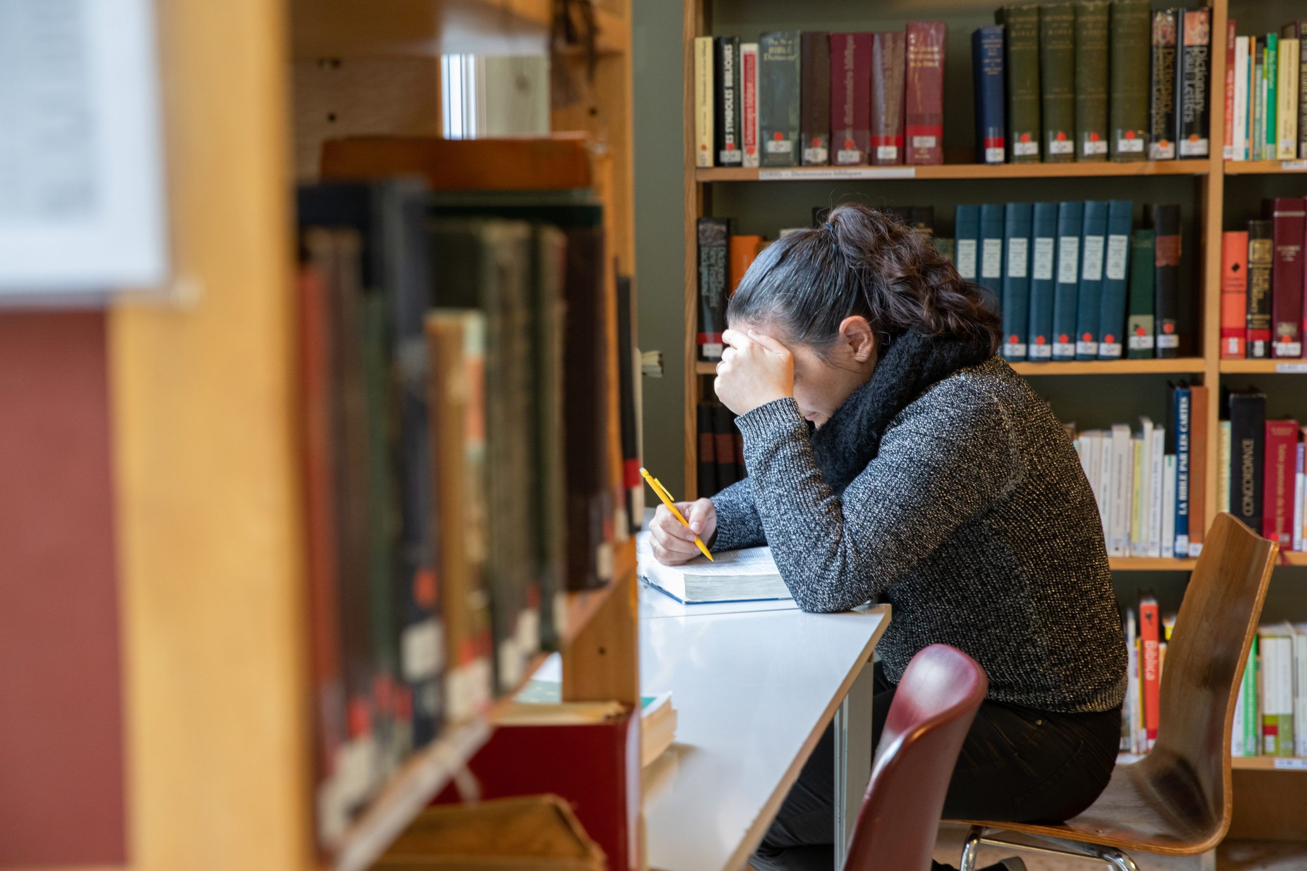 Eleve revision bibliothèque