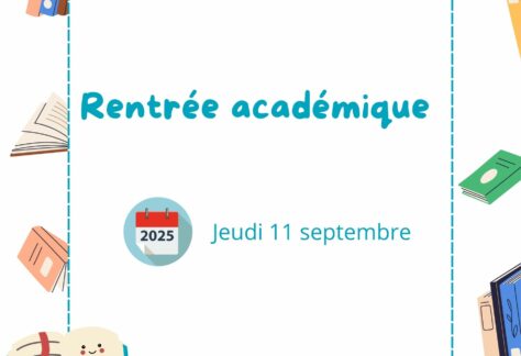Rentrée académique 2025-2026