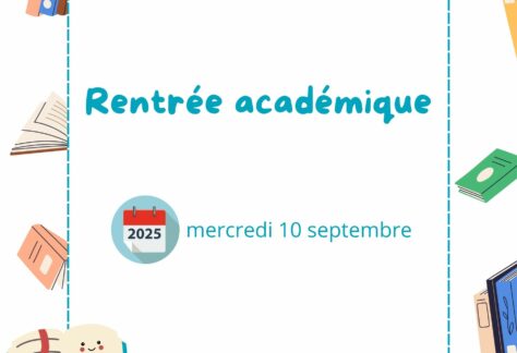 Rentrée académique 10 septembre 2025