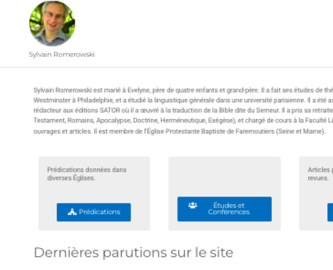 Site web Sylvain